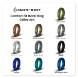 Dark Bronze Bevel Comfort Fit Silicone Ring Man